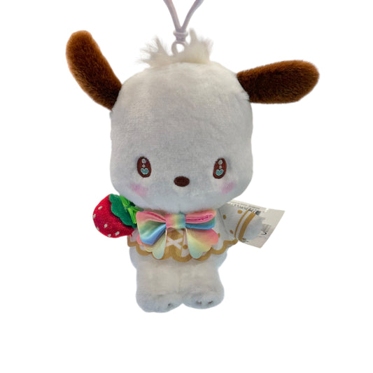 Pochacco "Strawberry Rainbow" Mascot Clip On