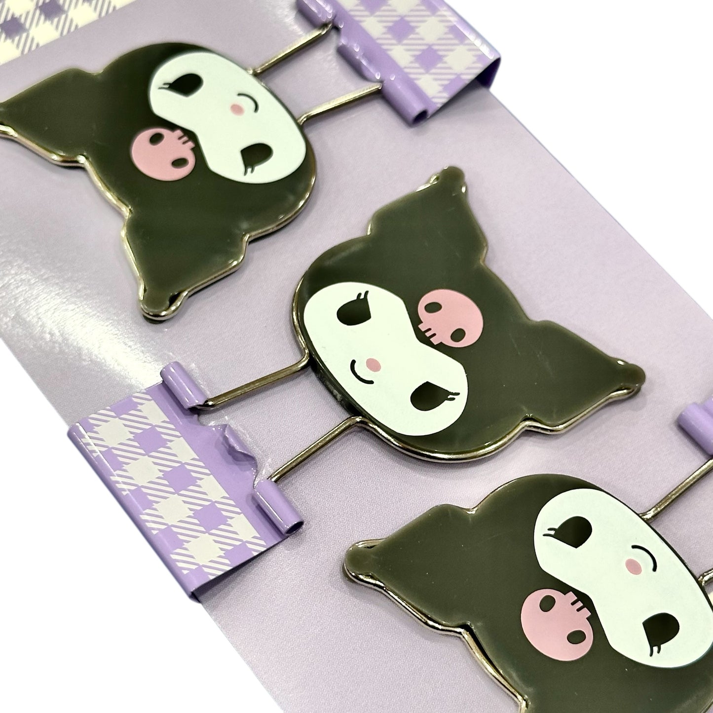 Kuromi Binder Clips