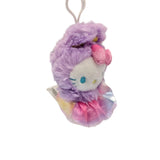 Hello Kitty "Purple Rainbow Bunny" Mascot Clip On Plush