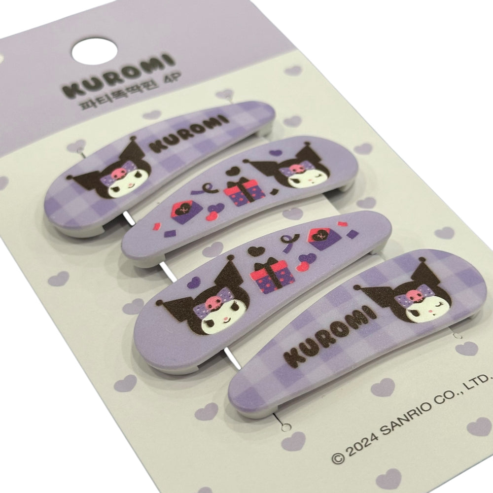 Kuromi Hair Snap Clips 4pc Set