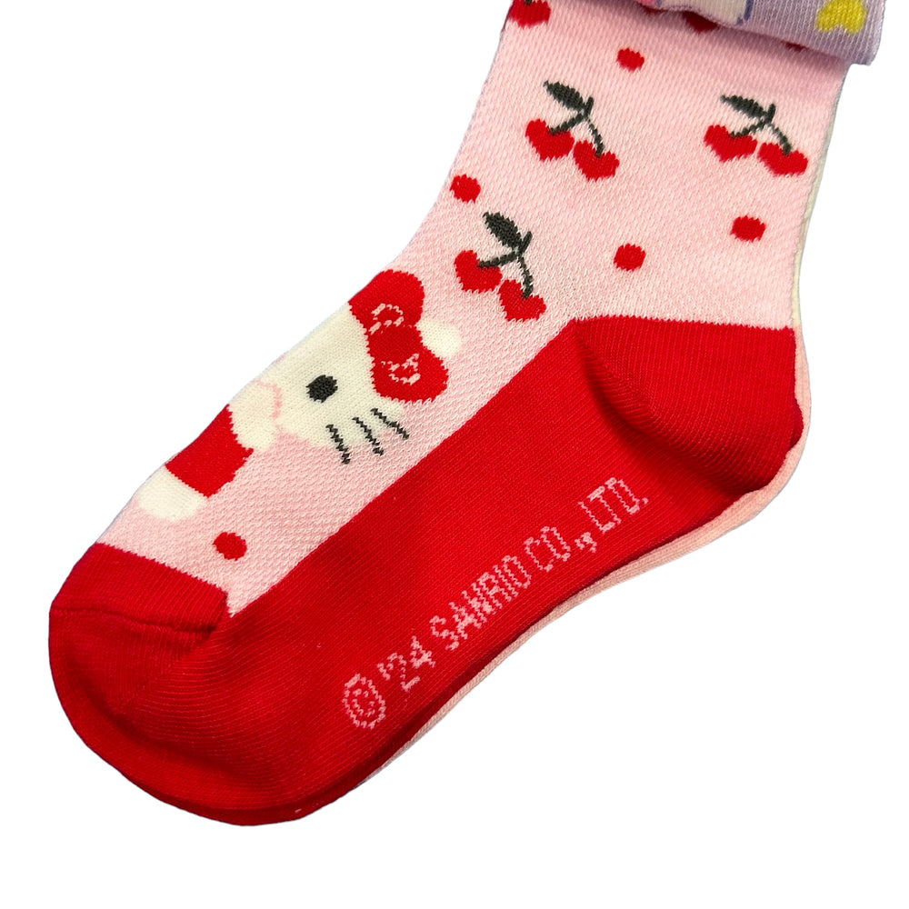 Hello Kitty "Heart" Kids 3 Pair Sneaker Socks (13-15)