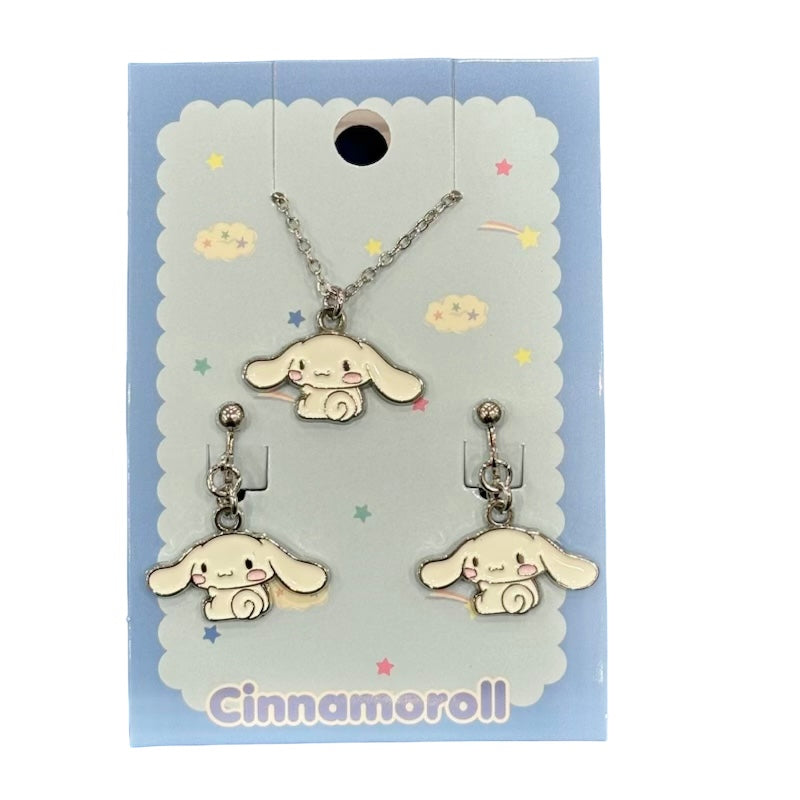 Cinnamoroll Necklace & Earrings Set