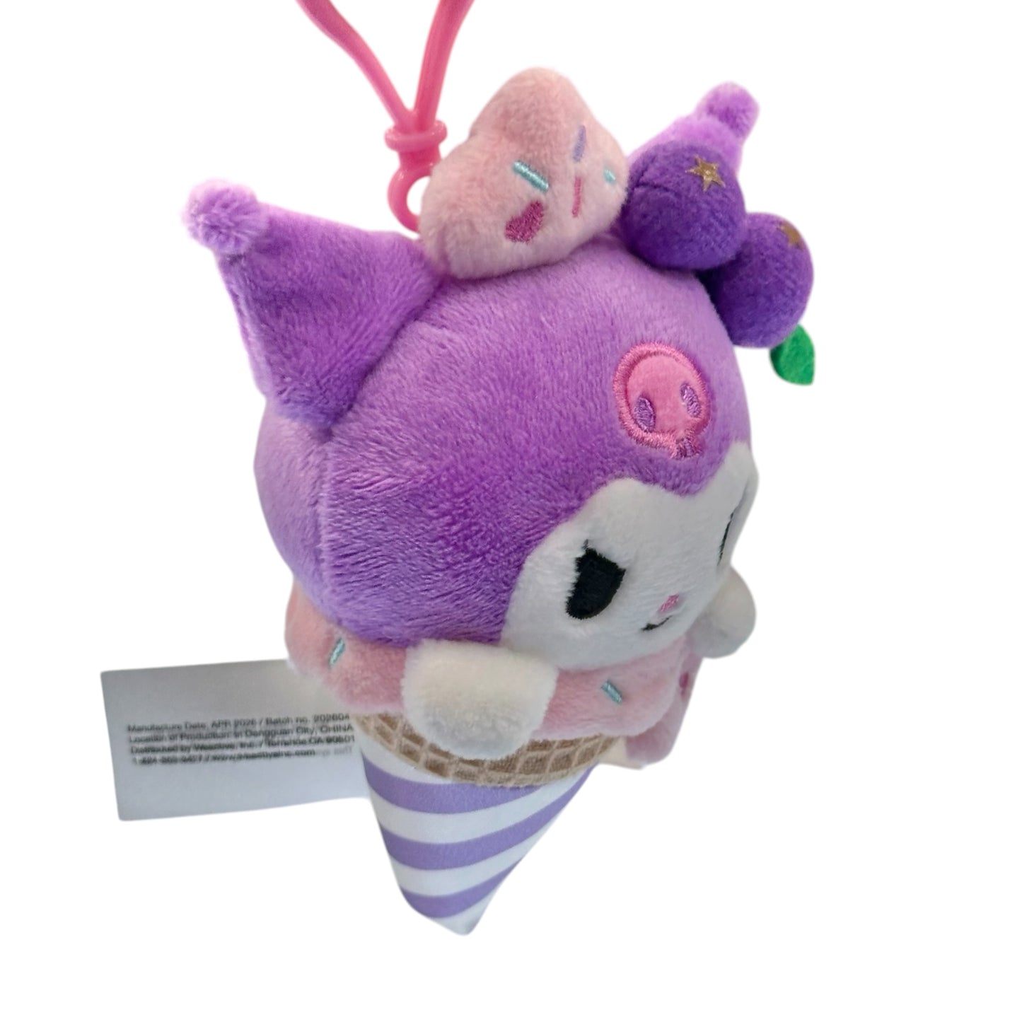 Kuromi "Ice Cream" Mascot Clip On