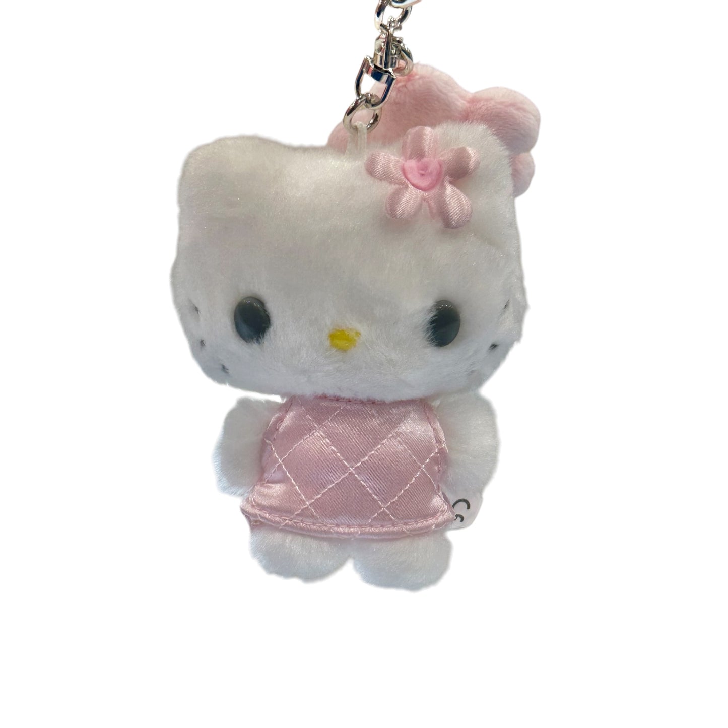Hello Kitty "Pink Quilt" Keychain w/ Mascot