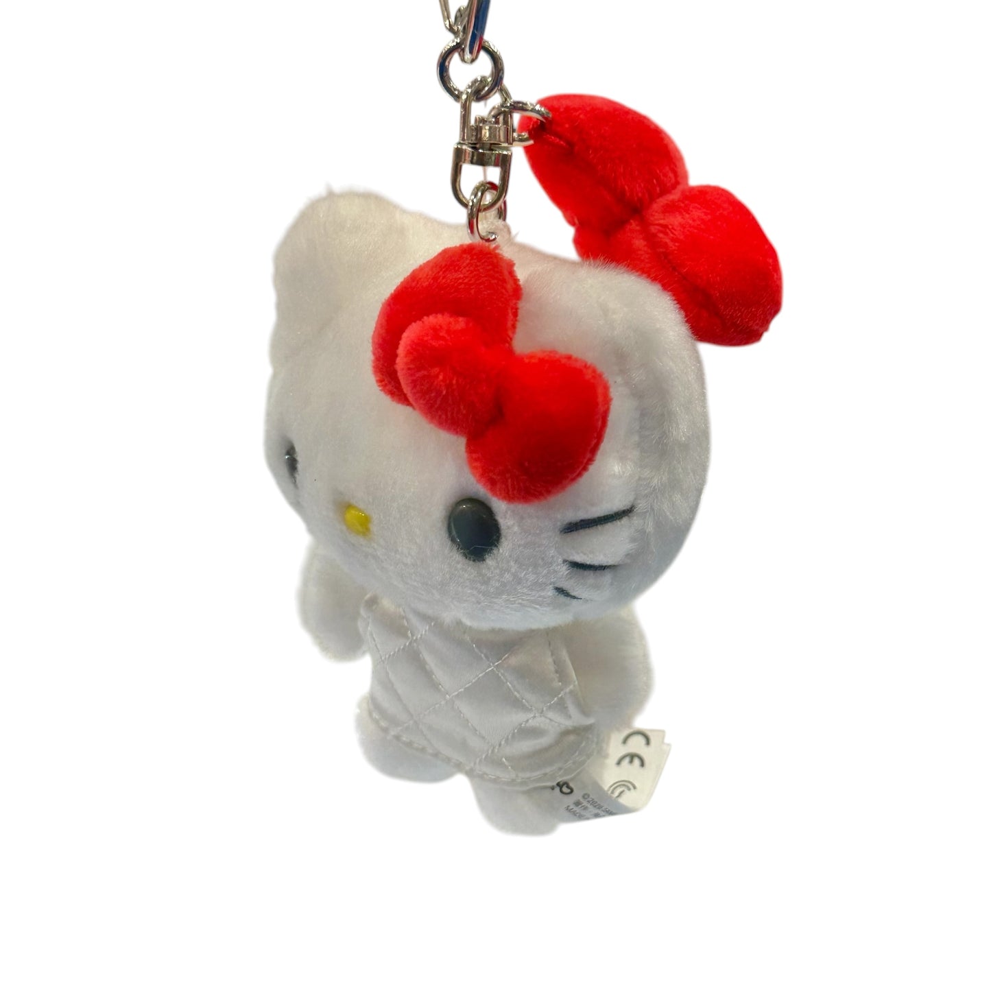Hello Kitty "White Quilt" Keychain w/ Mascot