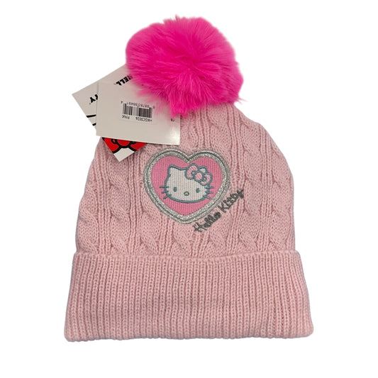 Hello Kitty "All Over Metallic Cable" Beanie & Gloves Set