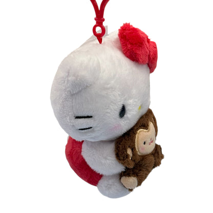 Hello Kitty "Baby Chimpanzee Hug" Mascot Clip On