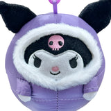 Kuromi "Hooded Puffer Jacket" Mascot Clip On Plush