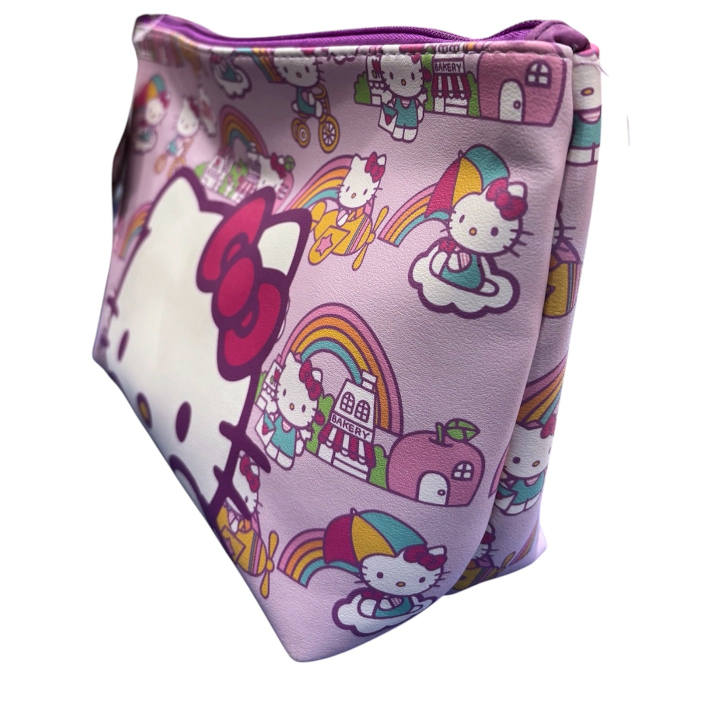 Hello Kitty Large Trapezoid Cosmetic Bag w/ Rainbow (Multi)