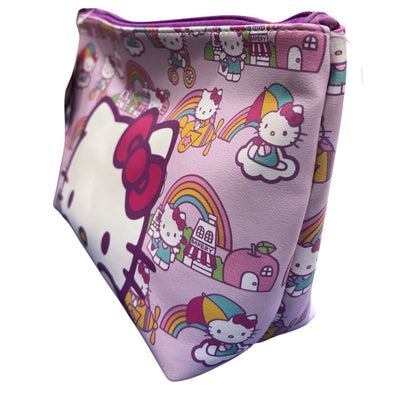 Hello Kitty Large Trapezoid Cosmetic Bag w/ Rainbow (Multi)
