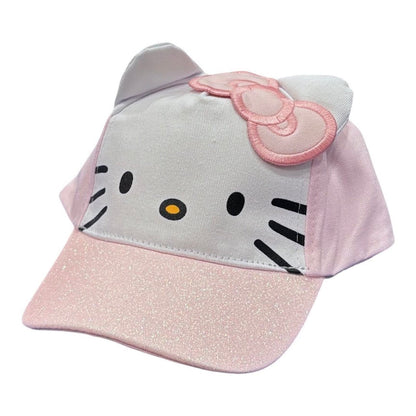 Hello Kitty "3D Ears Glitter" Visor Baseball Cap
