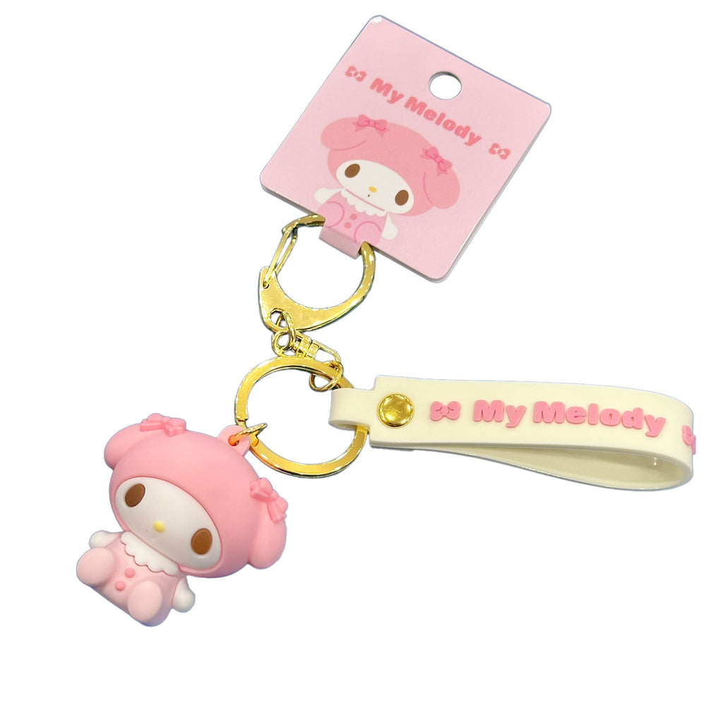 My Melody "B" Keyring w/ Plastic Mascot