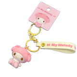 My Melody "B" Keyring w/ Plastic Mascot