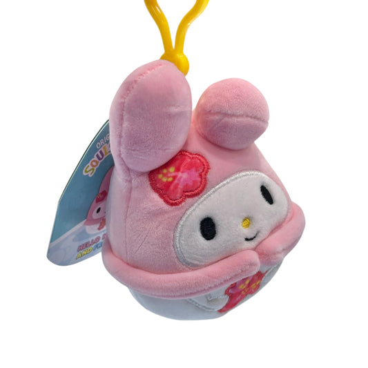 Hello Kitty & Friends "Little Plush" Squishmallows Tropical Food Treats Clip On Plush (My Melody)