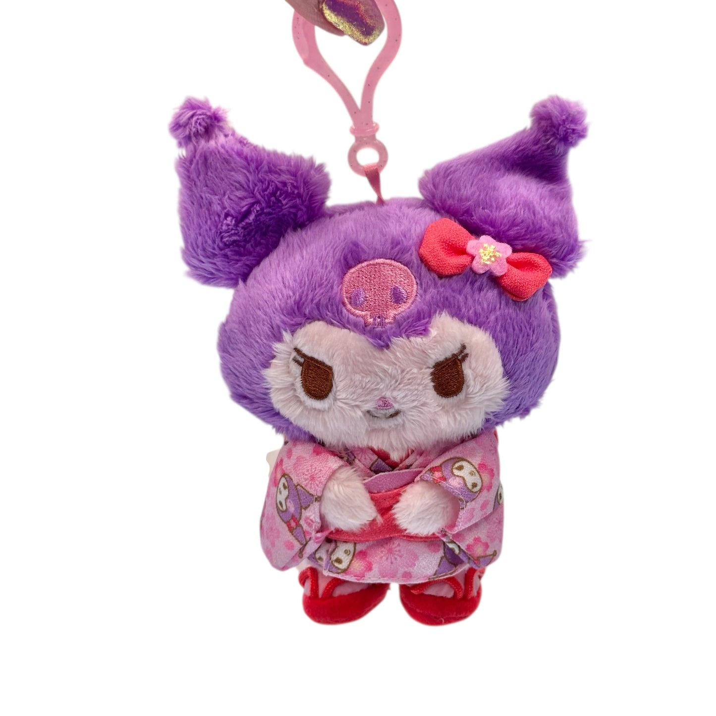 Kuromi "Sakura Kimono" Mascot Clip On