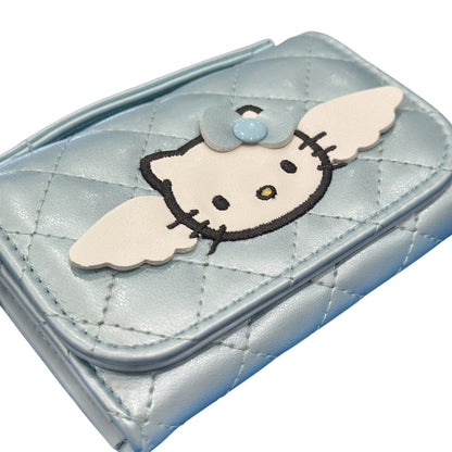 Hello Kitty "Blue Quilt" Coin Purse