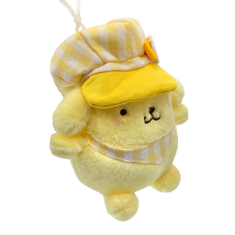 Pompompurin "Gingham Casquette" Mascot Clip On Plush