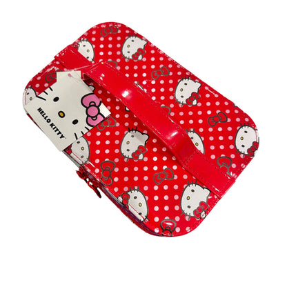 Hello Kitty Head/Bow/Polka Dot AOP Large Cosmetic Organizer