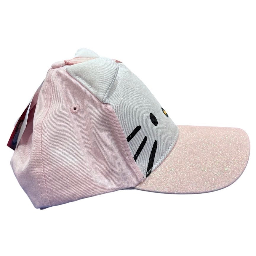 Hello Kitty "3D Ears Glitter" Visor Baseball Cap