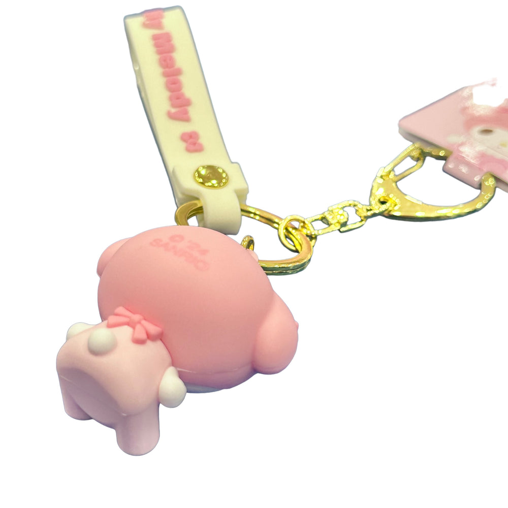 My Melody "B" Keyring w/ Plastic Mascot