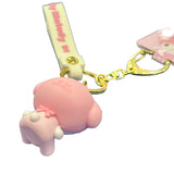 My Melody "B" Keyring w/ Plastic Mascot