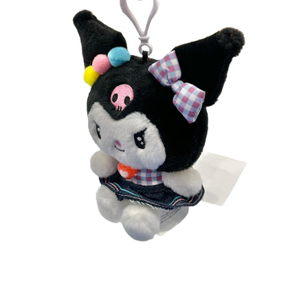 Kuromi "Gingham Denim" Mascot Clip On