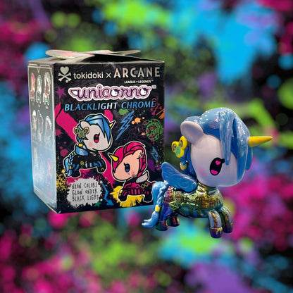 tokidoki x Arcane Black Light Chrome Unicorno