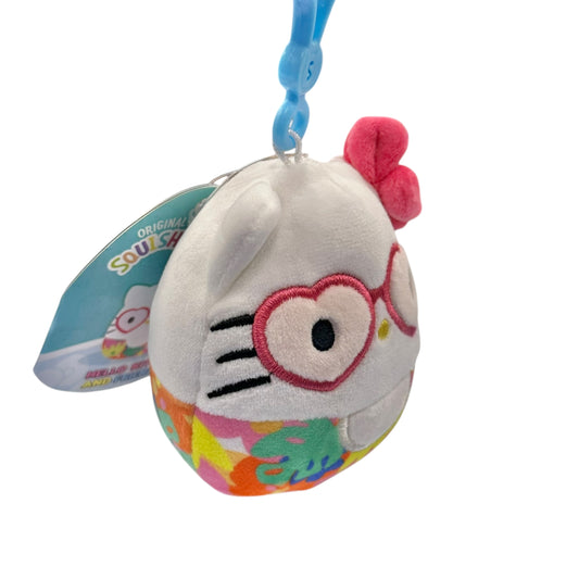 Hello Kitty & Friends "Little Plush" Squishmallows Tropical Food Treats Clip On Plush (Hello Kitty)