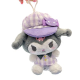 Kuromi "Gingham Casquette" Mascot Clip On Plush