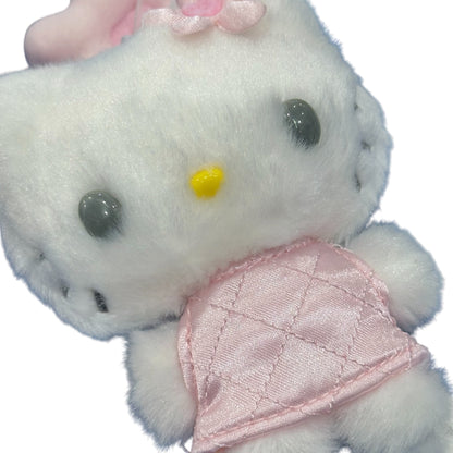 Hello Kitty "Pink Quilt" Keychain w/ Mascot