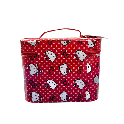 Hello Kitty Head/Bow/Polka Dot AOP Large Cosmetic Organizer