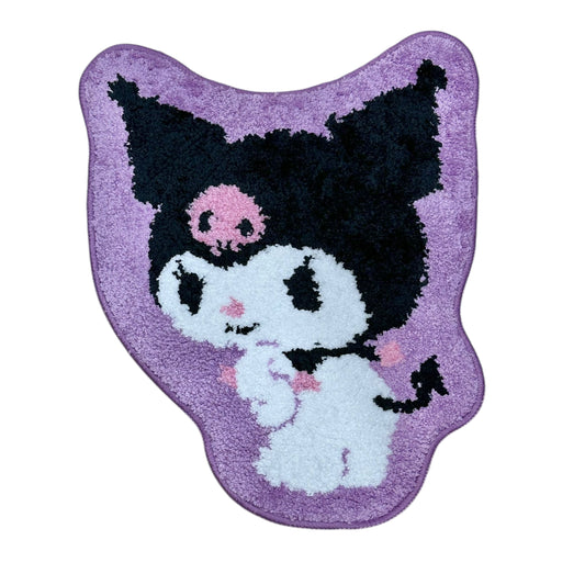 Kuromi "Gingham Interior" Die-Cut Rug