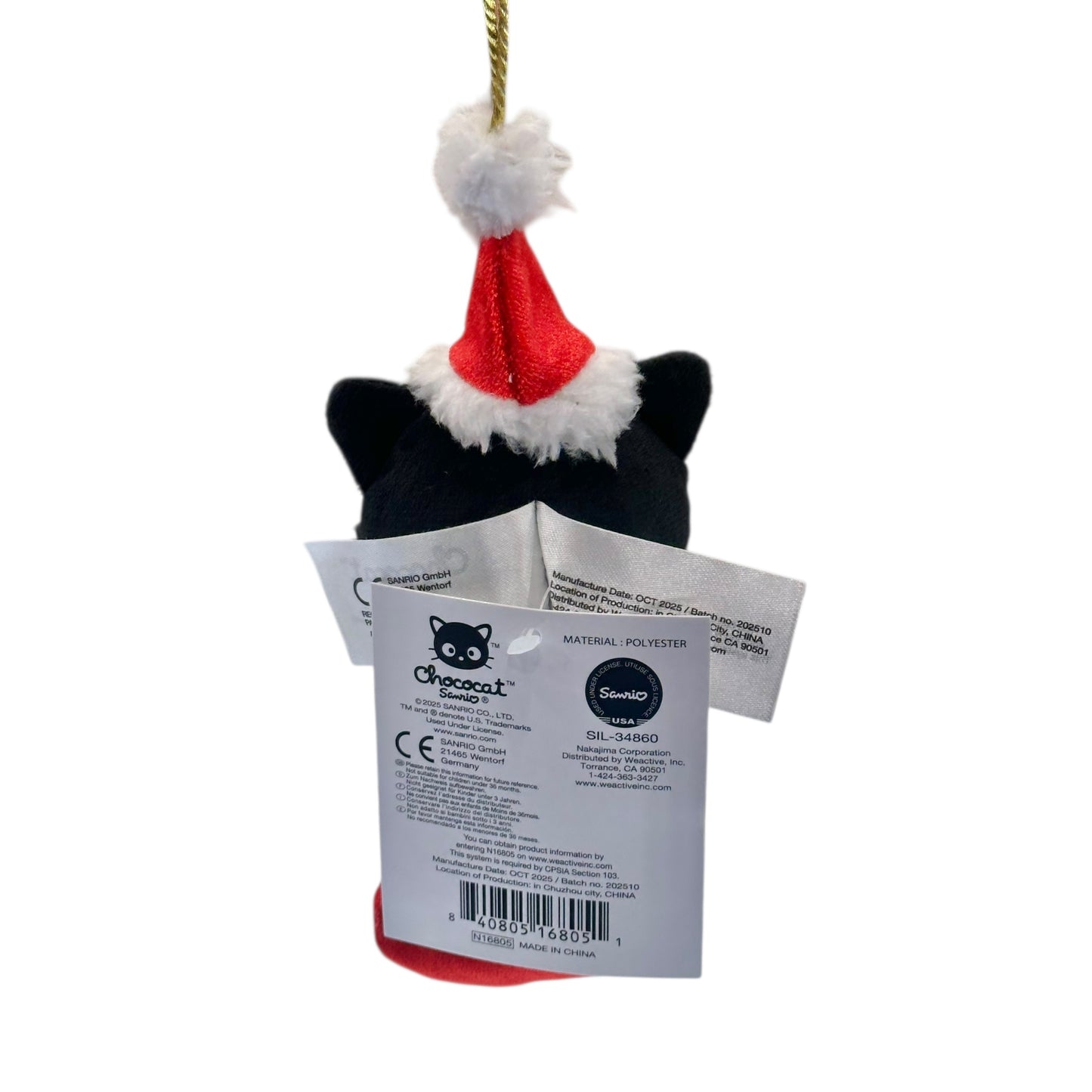 Chococat Christmas Stocking Mascot Ornament