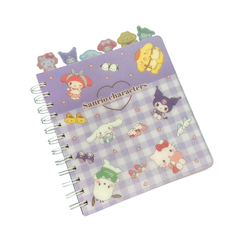 Sanrio Characters "Room" Index Notebook (Purple)