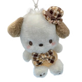 Pochacco "Mocha Check" Mascot Clip On Plush