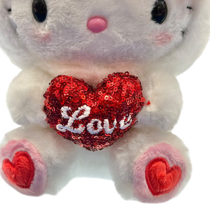 Hello Kitty "Heart Bear White" 8in Plush