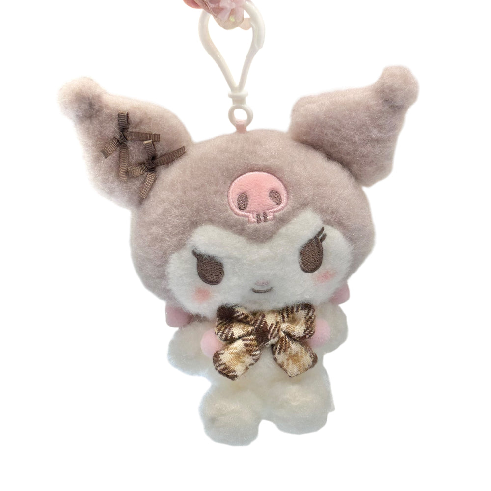 Kuromi "Mocha Check" Mascot Clip On Plush