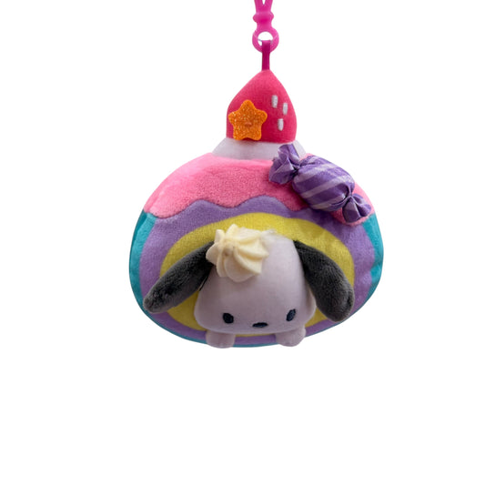 Pochacco "Colorful Cute Sweets" Swiss Roll Mascot Clip On