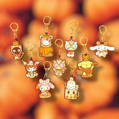 tokidoki x Hello Kitty & Friends "Pumpkin Spice" Blind Box Rubber Keychain