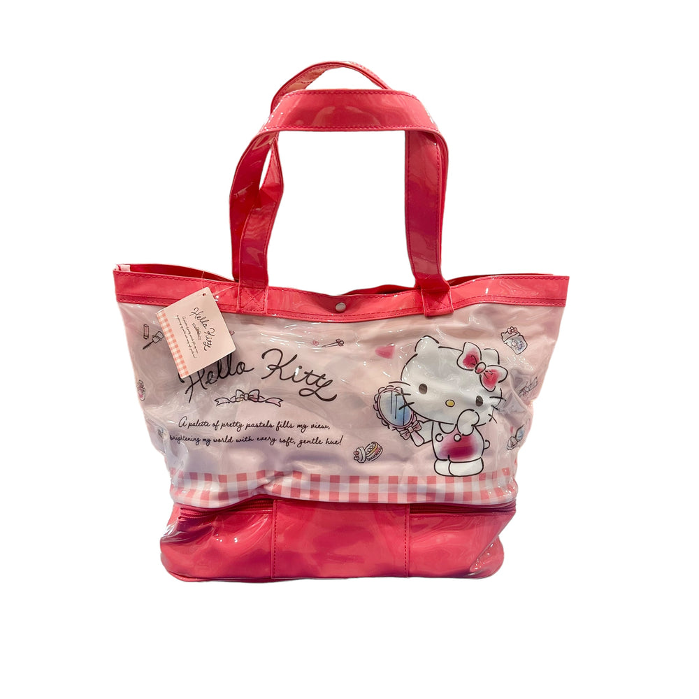 Hello Kitty Vinyl Tote Bag w/ Pocket