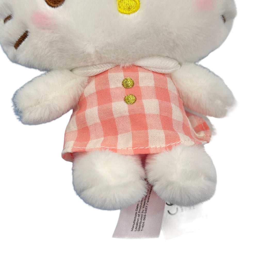 Hello Kitty "Gingham Casquette" Mascot Clip On Plush