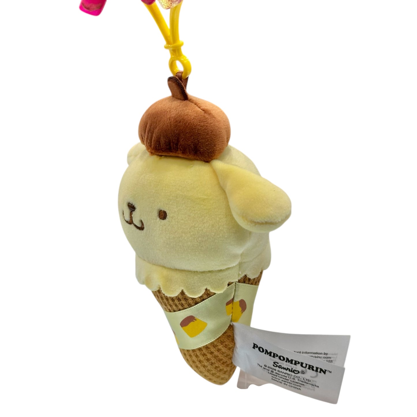 Pompompurin "Ice Cream Food" Mascot Clip On