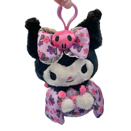 Kuromi "Kimono" Mascot Clip On Plush