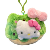 Hello Kitty "Donut Matcha" Clip-On Mascot Keychain