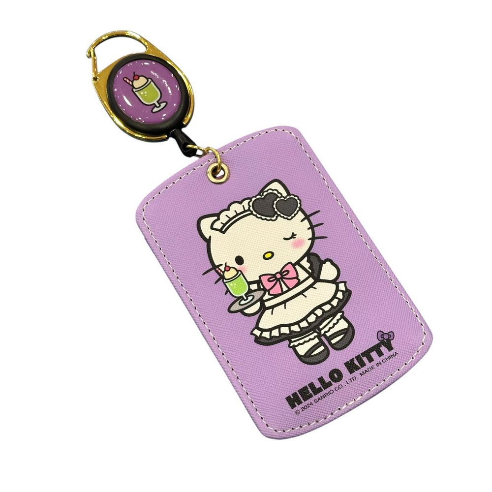 Hello Kitty "Maid" Japan Girl Card Case w/ Key Reel