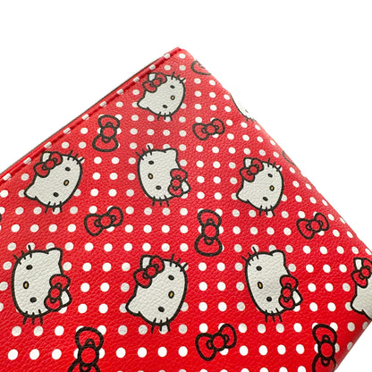 Hello Kitty "Head Polka Dot" Trapezoid Cosmetic Bag w/ Red Bow