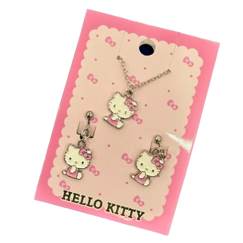 Hello Kitty Necklace & Earrings Set