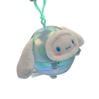 Cinnamoroll "Shiny Hooded Puffer Jacket" Mascot Clip On Plush