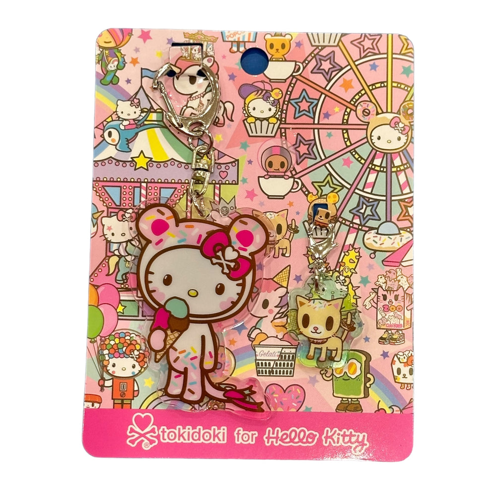 tokidoki x Hello Kitty "Carnival" Acrylic Key Ring & Zipper Pull Set