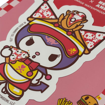 tokidoki x Hello Kitty & Friends "Fast Food Kuromi" Large Stickers